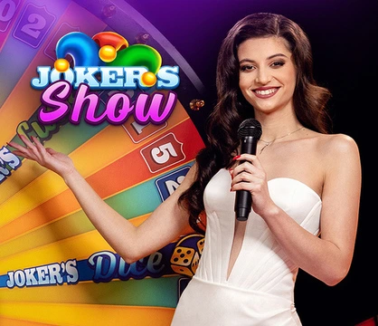 Joker’s Show slot visual from Skywind Group available on robocatgreece.com