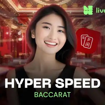 Hyper Speed Baccarat online game logo by Evolution on robocatgreece.com