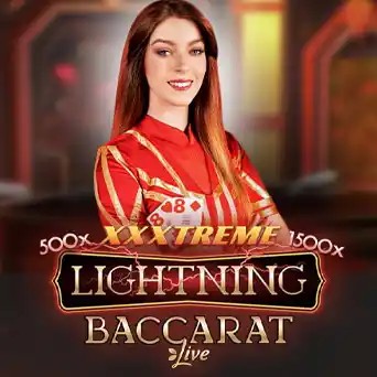 Lightning Baccarat by Evolution, showcased at robocatgreece.com – game logo